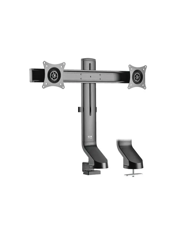 Tripp Lite Eaton Series Dual-Display Monitor Arm with Desk Clamp and Grommet - Height Adjustable 17" to 27" Monitors