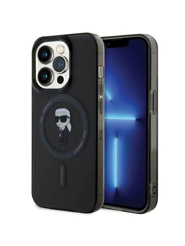 Karl Lagerfeld KLHMP15XHFCKNOK iPhone 15 Pro Max 6.7" black/black hardcase IML Ikonik MagSafe