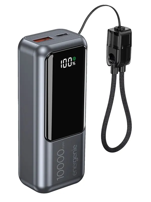 Gembird 20 W Compact fast charging power bank with LCD display - 10000 mAh