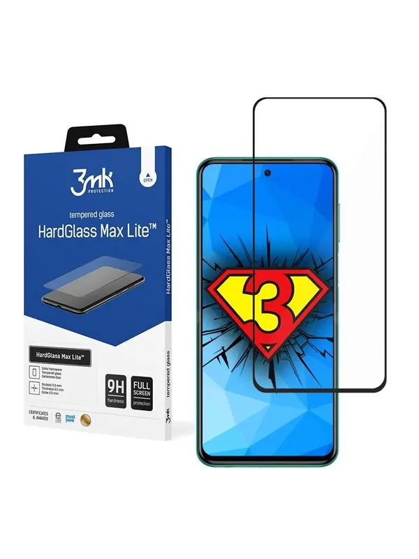 3mk 9H  HardGlass Max Lite™ glass on Xiaomi Redmi Note 9S