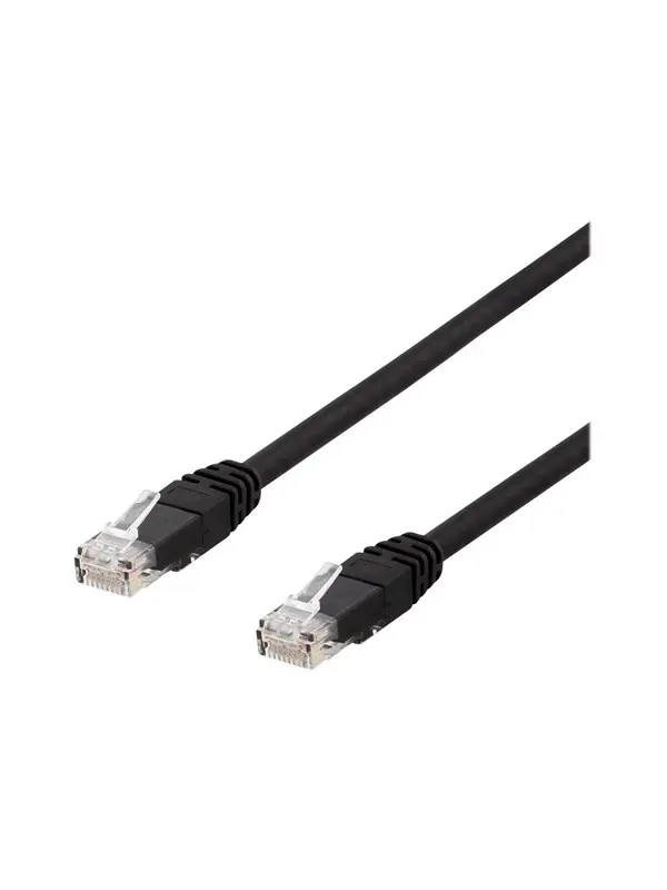 Deltaco patch cable - 50 m - black - Svart - 50m