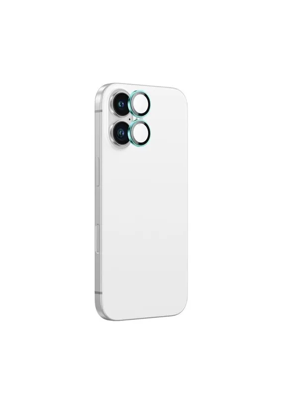 AmazingThing AR Aluminum 2 Lens Glass with Camera Lens Frame for iPhone 16 / 16 Plus - Green