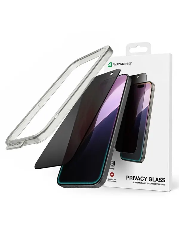 AmazingThing Radix Privacy Glass Privacy Tempered Glass for iPhone 16 Pro