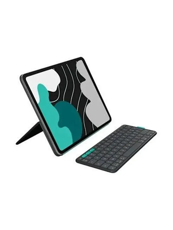Logitech Flip Folio - keyboard and folio case full size - AZERTY - French - graphite Input Device - Tastatur & Folio set - Fransk - Grå