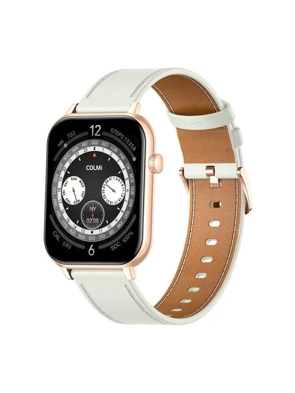 Colmi C28 Smartwatch White Leather Strap