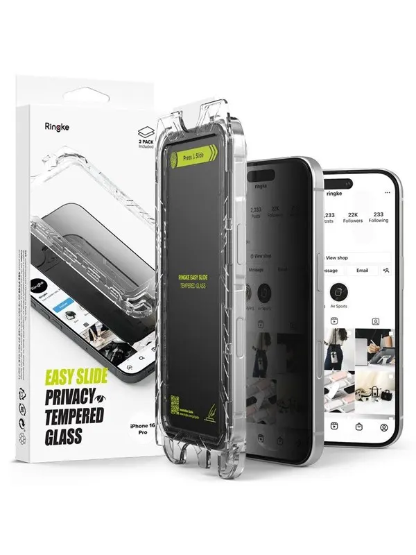 Ringke  Easy Slide 2-pack Privacy Glass for iPhone 16 Pro