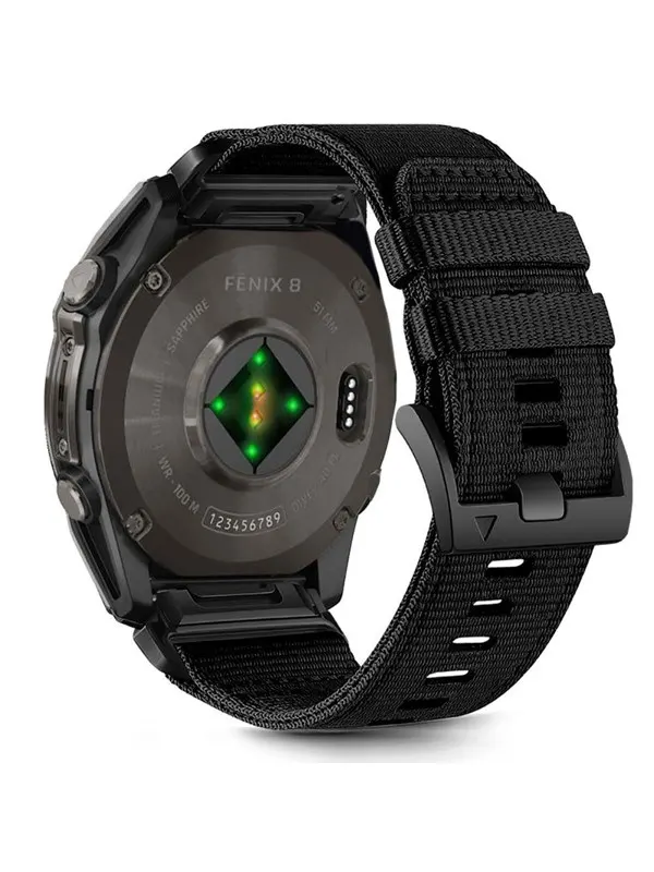 Tech-Protect Nylon Strap for Garmin Fenix 51 mm - Black