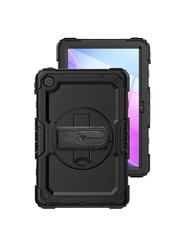 Armor-X Lenovo Tab M10 Plus TB-X606 | Rainproof military grade rugged case with hand str