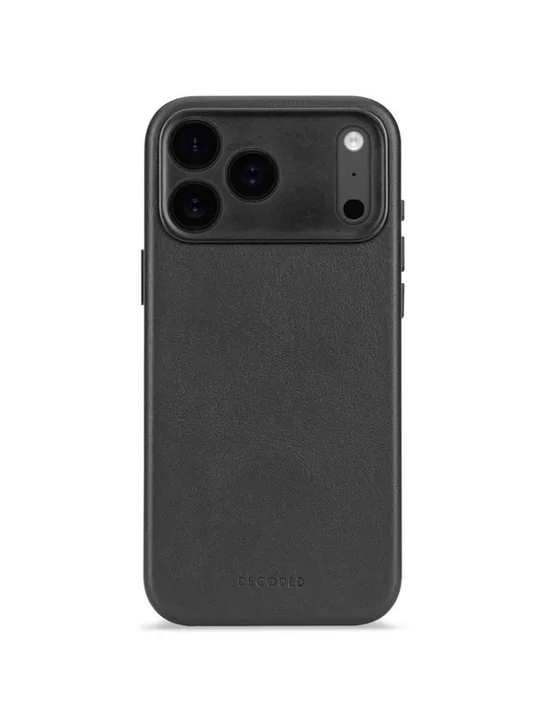 Decoded - Leather Backcover for iPhone 17 Pro - Black