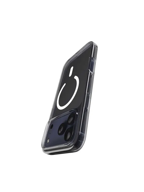 Puro Impact Clear D3O TPU+PC Case Compatible with MagSafe for iPhone 17 Pro Max - Transparent