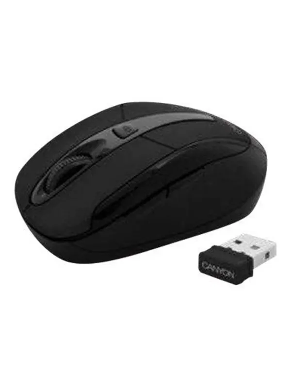 Canyon CNR-MSOW06B - mouse - 2.4 GHz - black - Mouse - Optic - 6 knappar - Svart