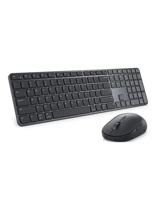 Dell Pro 7 KM726 - keyboard and mouse set - Slim - QWERTY - Spanish - graphite Input Device - Tastatur & Mus set - Spanska - Svart