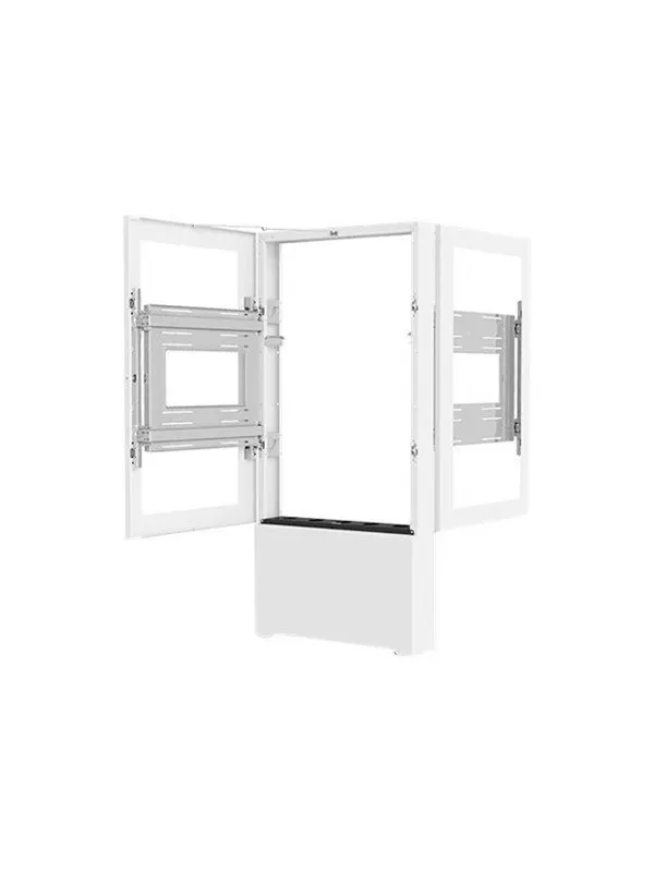 Legrand Chief Impact Floor Kiosks Series LF55UWP-B2B stand - portrait - for 2 LCD displays / AV System - white - Max 56.7 kg - recommended for 55"