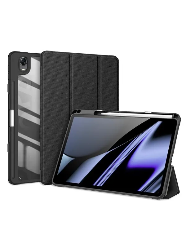 Dux Ducis Toby Armored Flip Case Smart Case for Oppo Pad with Stylus Holder Black