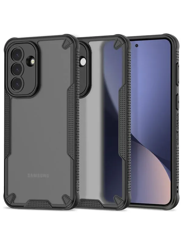 Tech-Protect Rugged Shield Case for Samsung Galaxy A37 5G - Translucent Black