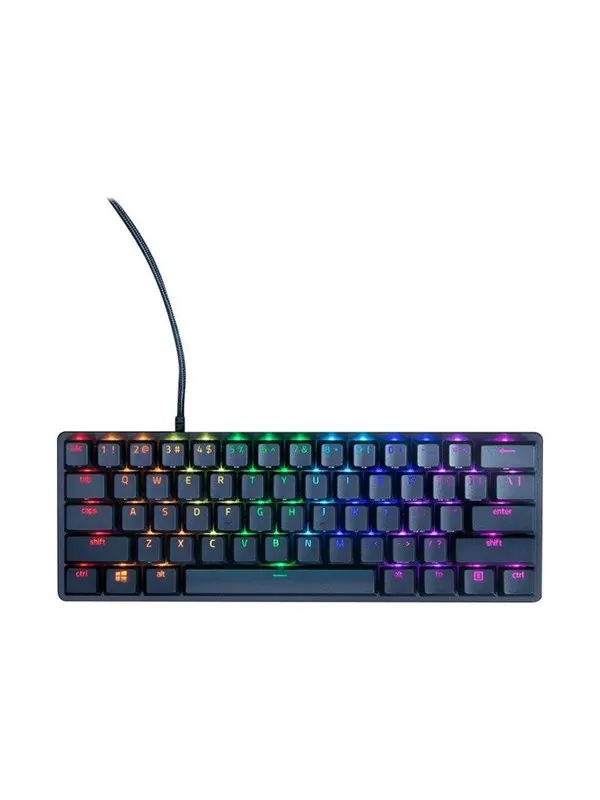 Razer Huntsman Mini 60% - Optical Purple (Clicky) - Gaming Keyboard - Utan numpad - Fransk - Svart