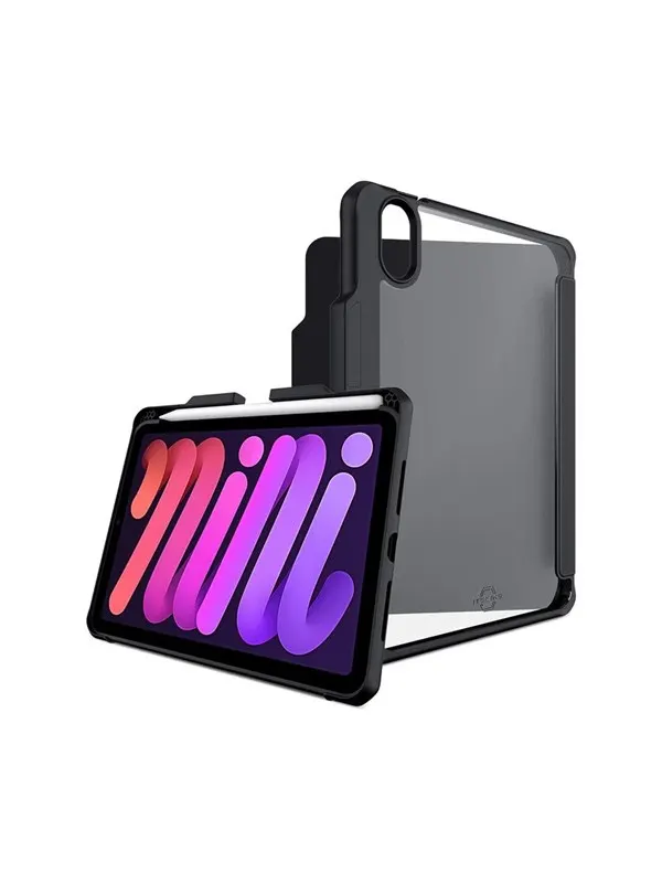 ITSKINS HYBRID SOLID FOLIO cover for iPad Mini 6®. Black