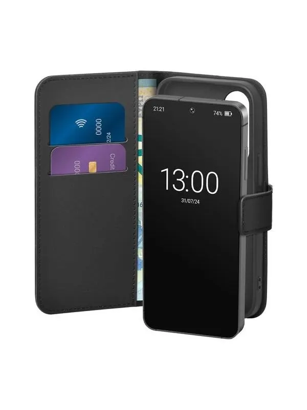 Puro Eco-Leather Case for Samsung Galaxy S26 with Wallet - Black