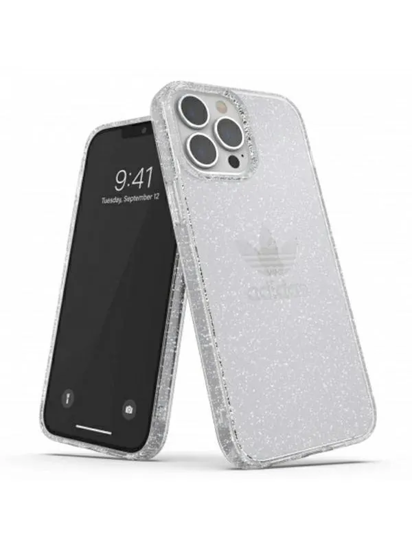 Adidas OR Protective Clear Case Glitter for iPhone 13 Pro Max - Clear Silver