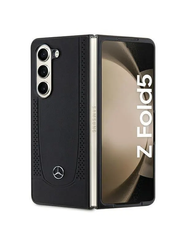 Mercedes Leather Urban Case for Samsung Galaxy Z Fold 5 - Black