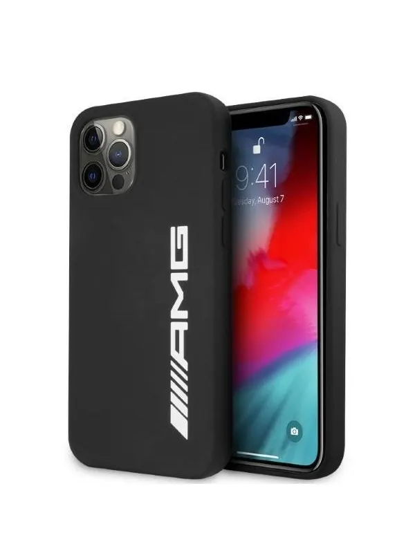 Mercedes AMG Silicone Big Logo Case for iPhone 12 Pro Max - Black