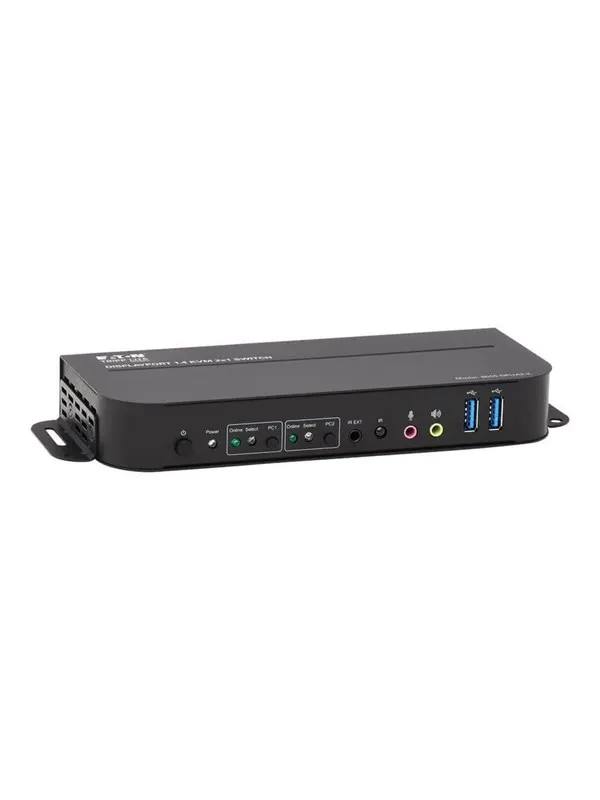 Eaton series DisplayPort USB KVM Switch 2-Port 4K 60Hz HDR DP 1.4 USB Cables