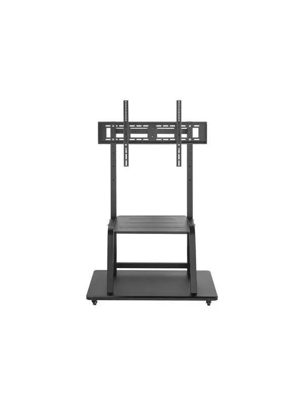 Deltaco Office cart - heavy-duty - for flat panel / AV equipment - black - Max 150 kg - recommended for 100"