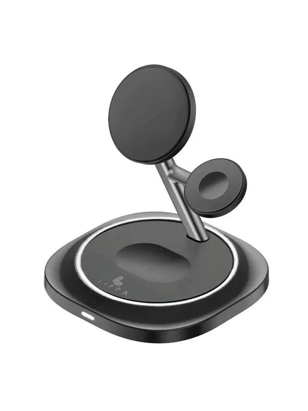 Lippa 3-in-1 Wireless Charger Stand 15W Black
