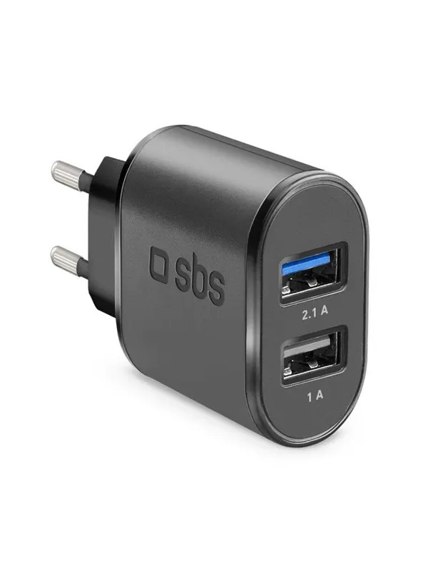SBS 2100 mAh travel charger - Svart