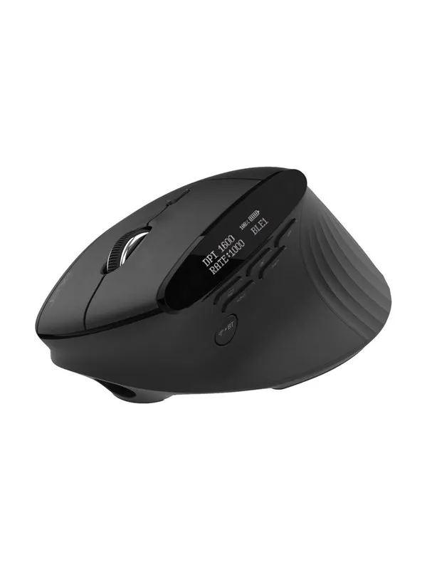 Acer Smart Fit - mouse - vertical - 2.4 GHz Bluetooth 5.0 - black - Mouse - Laser - 10 knappar - Svart