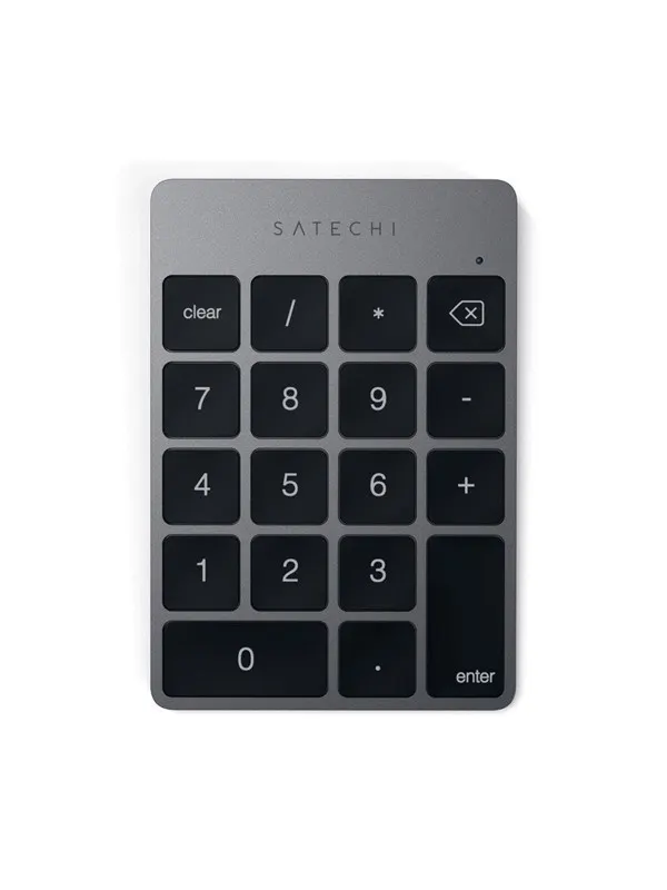 Satechi Slim Wireless Keypad - Compact Bluetooth Keyboard with Long-Lasting Battery and Aluminum Finish - Numpad - Grå