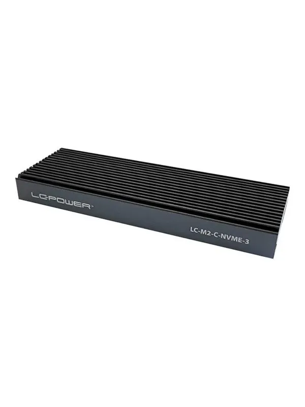 LC Power LC-M2-C-NVME-3 - storage enclosure - M.2 Card (PCIe NVMe & SATA) - USB-C 3.2 (Gen 2x1)