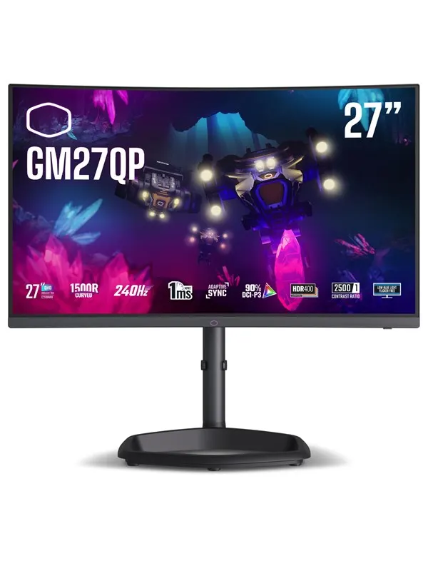 27" Cooler Master GM27QP - GM Series - LED monitor - curved - QHD - 27" - HDR
