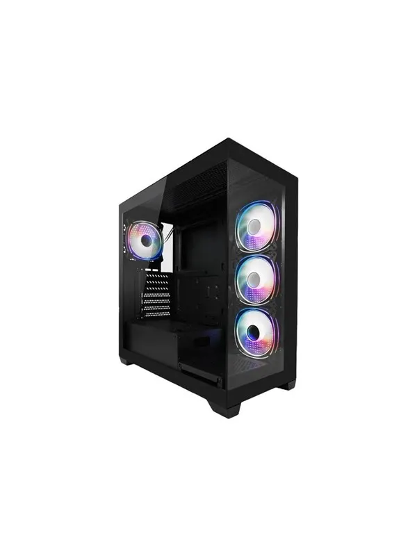 LC Power 715B - midi-tower - ATX - Chassi - Tower - Svart