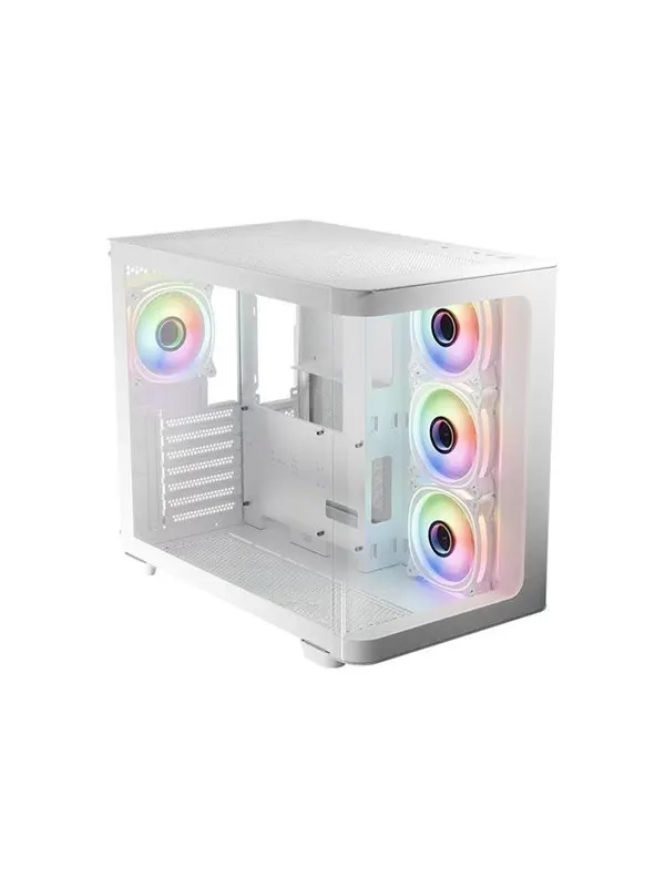 LC Power Gaming 8001W Pro-Storm Light - Chassi - Tower - Vit