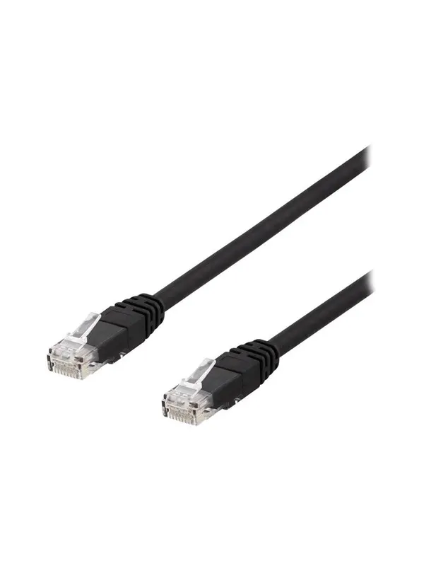 Deltaco TP-63SAU - patch cable - 3 m - black - Svart - 3m