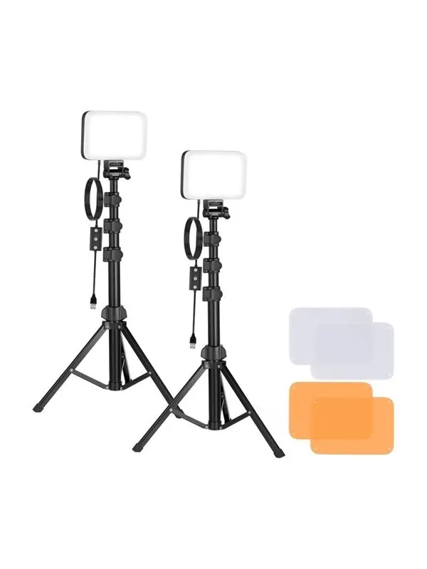 Neewer BP66 Studio Lighting Kit with Two LED Lamps Filters and Tripods