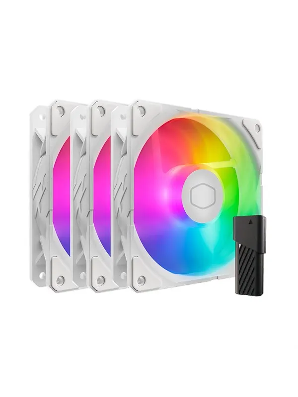 Cooler Master SickleFlow Edge 120 ARGB WE 3-in-1 Fan - 120mm - Vit med RGB-ljus