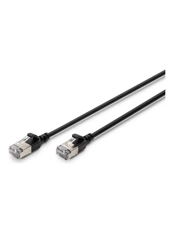 DIGITUS patch cable - 1 m - black - Svart - 1m