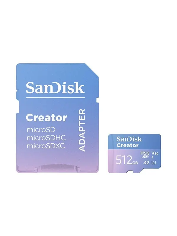 SANDISK Creator MicroSD/SD - 190MB/s - 512GB