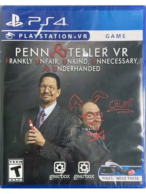 Penn &amp; Teller VR: Frankly Unfair, Unkind, Unnecessary, &amp; Underhanded (PSVR) - Sony PlayStation 4 - Action