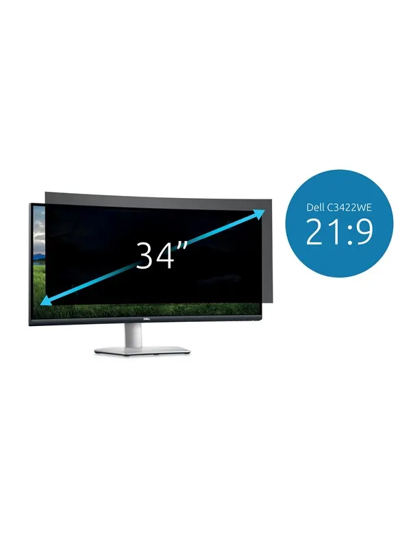 Kensington Dell 34" C3422WE böjd bildskärm (21:9) 2-vägs avtagbart sekretessfilter