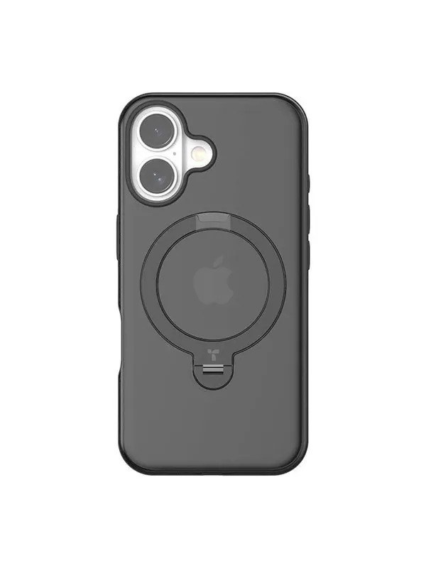 Torras Ostand Spin Case for iPhone 16 Plus (Black)