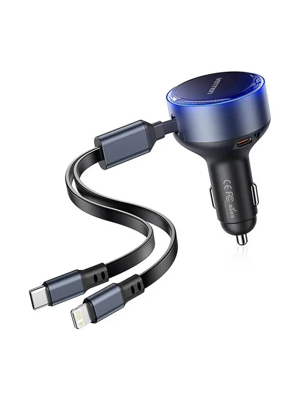 Vention FFOB0 USB-C car charger + USB-C/Lightning 30W cable