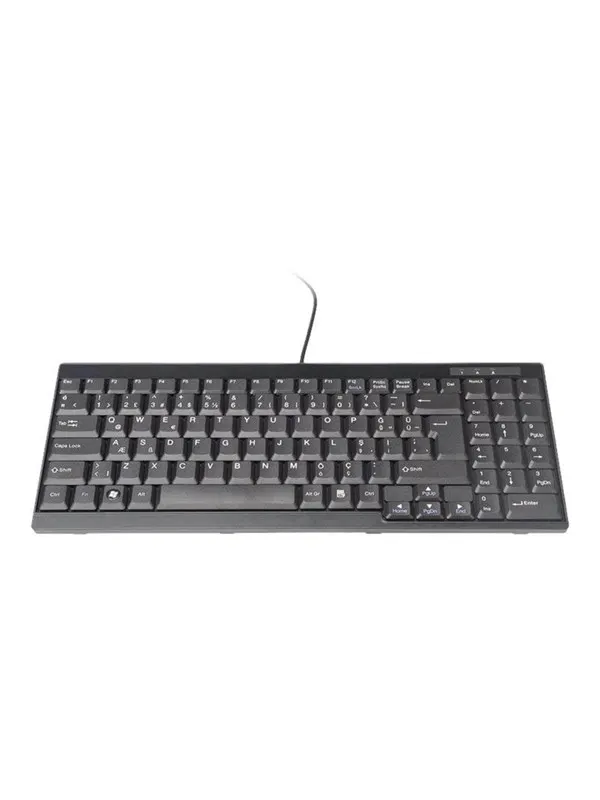 DIGITUS DS-72000TR - keyboard - QWERTY - Turkish - black Input Device - Tangentbord - Turkiska - Svart