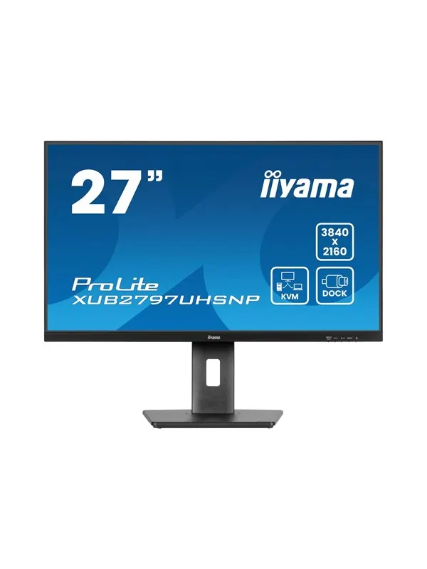27" iiyama ProLite XUB2797UHSNP-B1 - 3840x2160 - 60Hz - IPS - 96W USB-C - KVM switch