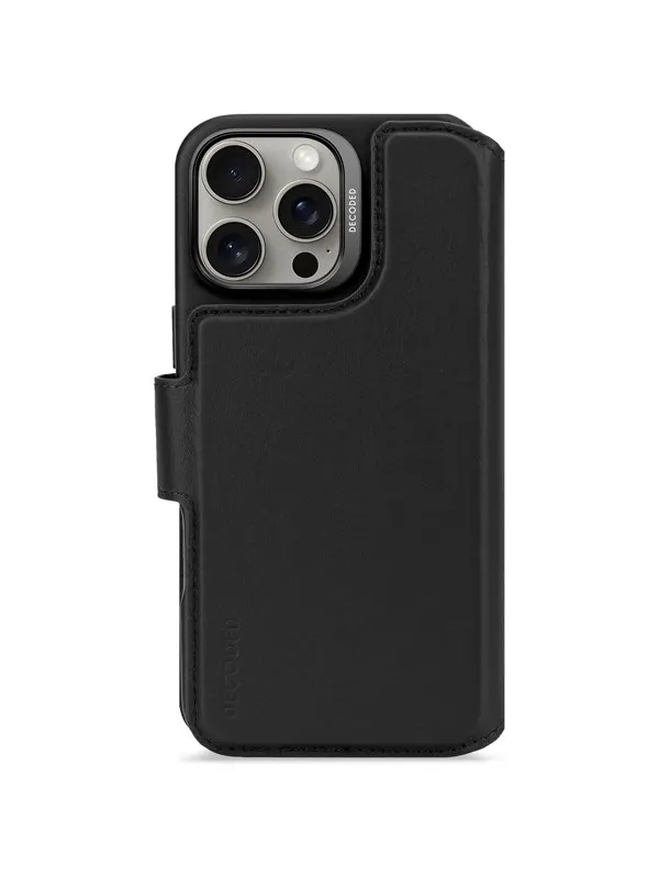 Decoded Leather Detachable Wallet for iPhone 16 Pro Max Black
