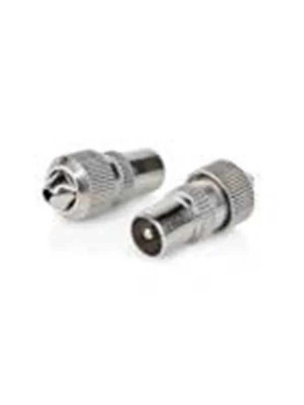 Nedis IEC (Coax) Connector | Straight | Male | Nickel Plated | 75 Ohm