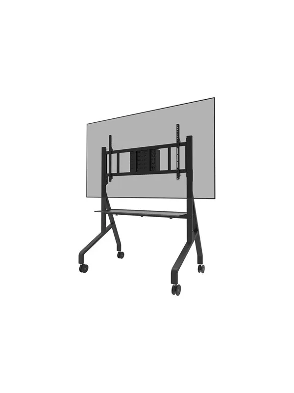 Neomounts FL50-575BL1 cart - sturdy - for display stand - floor stand - black - Max 125 kg - recommended for 65"-110"