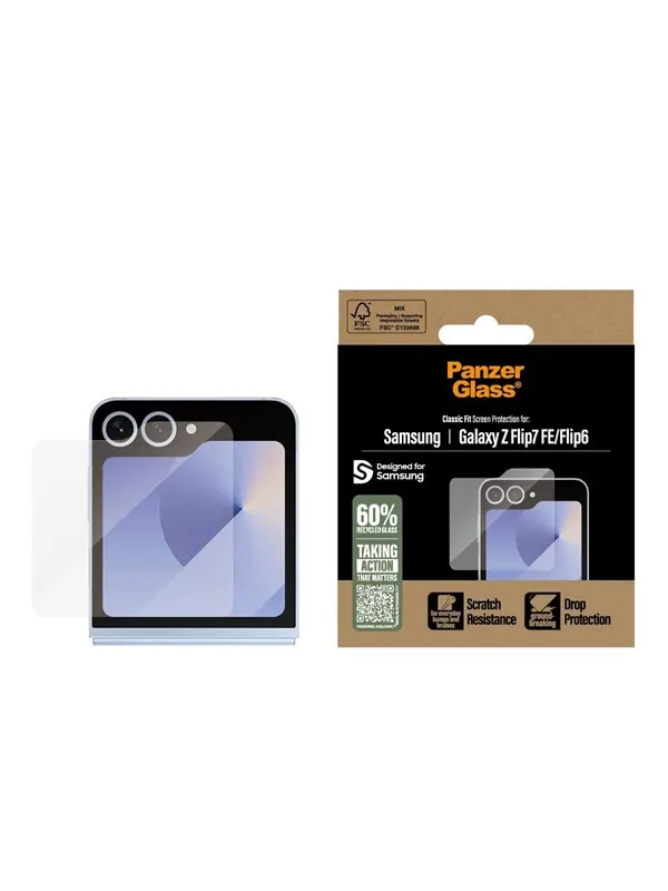 PanzerGlass Screen Protector Samsung Galaxy Z Flip7 FE | Flip6 | Classic Fit